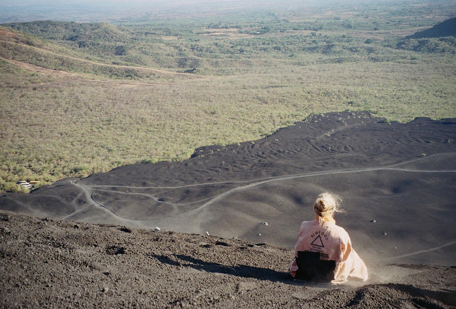 Il momento prima della discesa dal vulcano