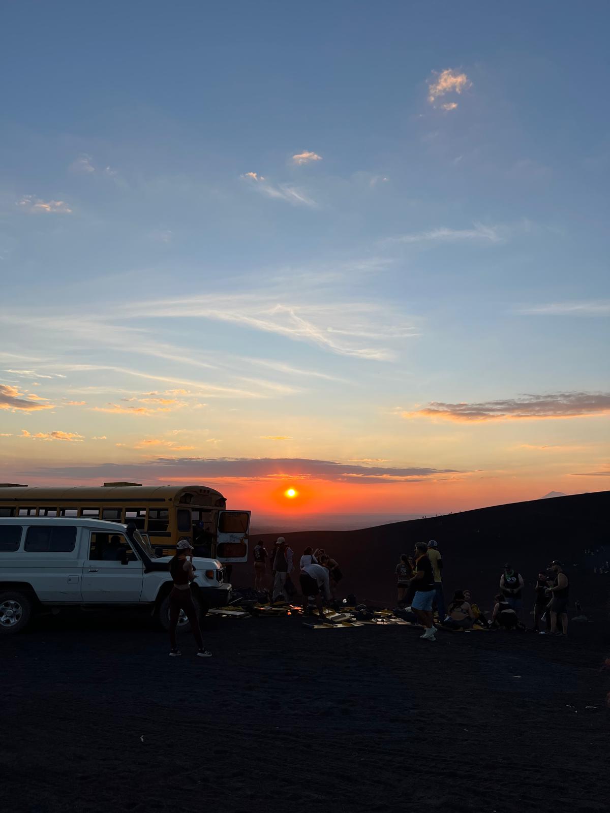 Spettacolare tramonto visto dal Cerro Negro