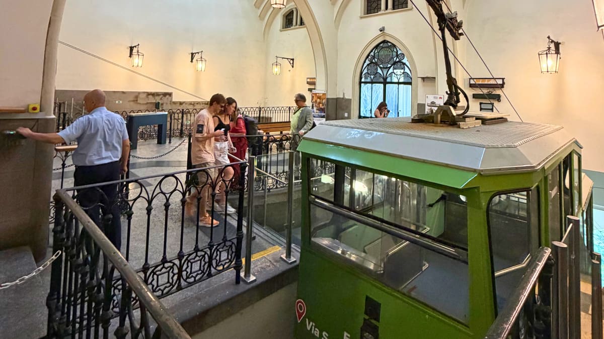 Stazione della storica Funicolare per Bergamo Alta